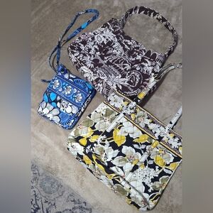 Trio lot  Vera Bradley Floral Quilted Shoulder Bags